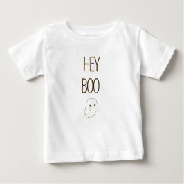 Cute Hey Boo Ghost Baby Top T-Shirt Halloween
