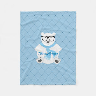 Cute Hipster Polar Oso Azul Personalizado