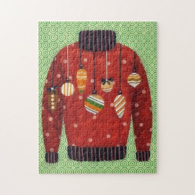 Cute Holiday Ugly Sweater Puzzle Art (Vertical)