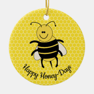 Cute Honey Abeja Ornamento de Navidad Feliz Días d