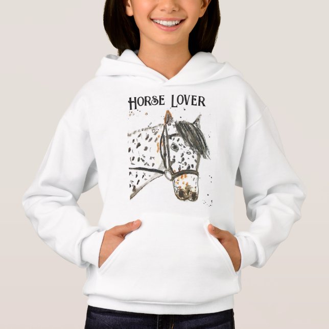 Cute Horse Lover Cowgirl Watercolor Ecuestre (Anverso)