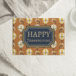 Cute Hot Air Balloons Feliz Día de Acción de Graci