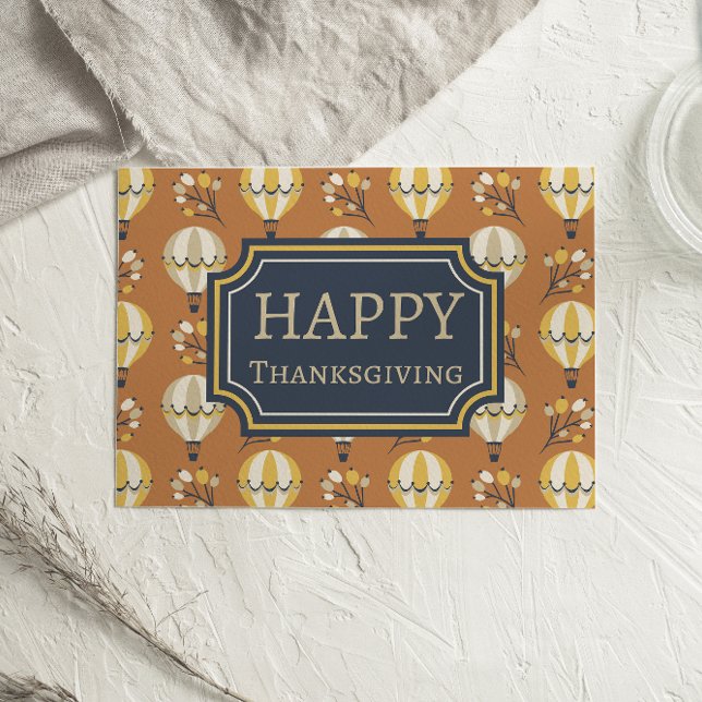 Cute Hot Air Balloons Feliz Día de Acción de Graci (Subido por el creador)