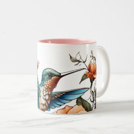 Cute Hummingbird Colección de tazas de café