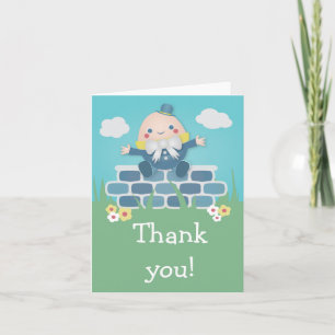 Cute Humpty Dumpty Tarjeta de agradecimiento de Ba