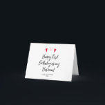 Cute Husband feliz tarjeta de cumpleaños con coraz<br><div class="desc">Este lindo feliz primer cumpleaños como mi tarjeta de marido,  ¡es una manera divertida de celebrar el cumpleaños de tu nuevo Hubby!</div>