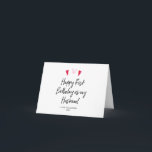 Cute Husband feliz tarjeta de cumpleaños con coraz<br><div class="desc">Este lindo feliz primer cumpleaños como mi tarjeta de marido,  ¡es una manera divertida de celebrar el cumpleaños de tu nuevo Hubby!</div>