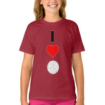 Cute I Love Volleyball Football style Chica Jersey