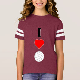 Cute I Love Volleyball Football style Chica Jersey