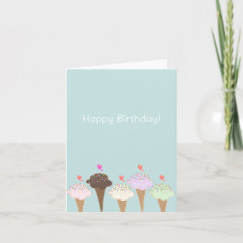 Cute Ice Cream Cone Feliz Cumpleaños