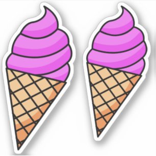 Cute Ice Cream Cones pegatinas de corte de vinilo