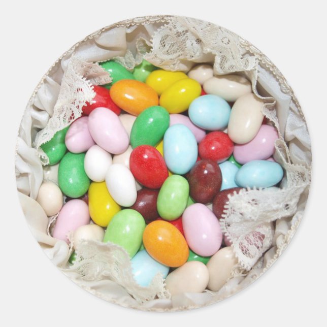 Cute Jelly Beans Candy Easter Pegatinas (Anverso)