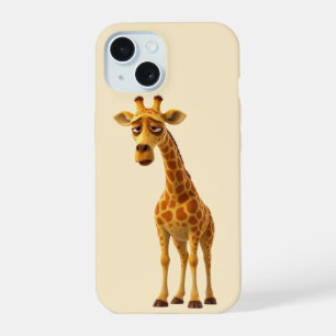 Cute Jirafa Cansada Funda para Teléfono Jirafa Lin