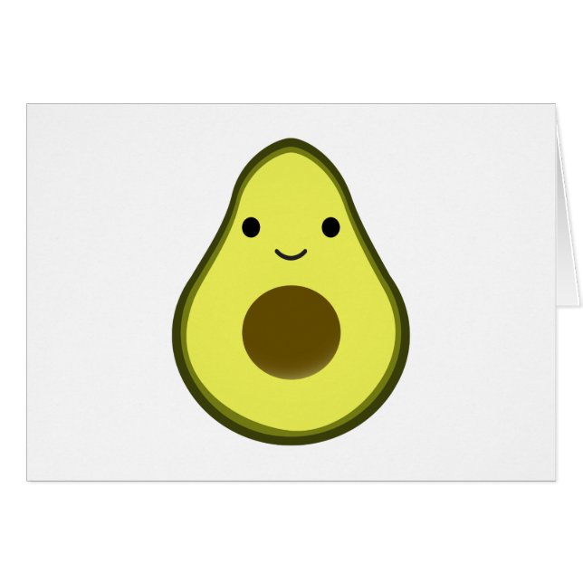 Cute Kawaii Aguacate (Anverso (Horizontal))