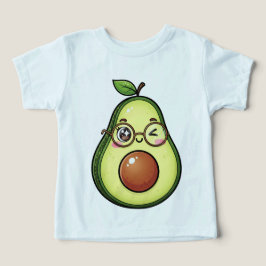 Cute Kawaii Aguacate Guiñando con Gafas
