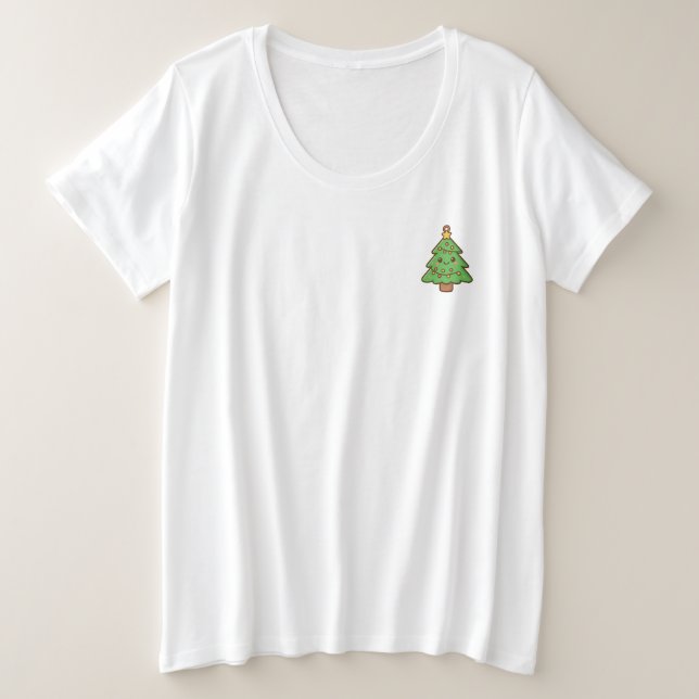 Cute Kawaii Christmas Tree Shirt • Cute Holiday Gi (Anverso del diseño)
