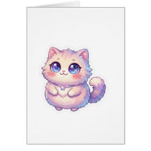 Cute Kawaii Esponjoso Gatito Gato Estrella Pastel