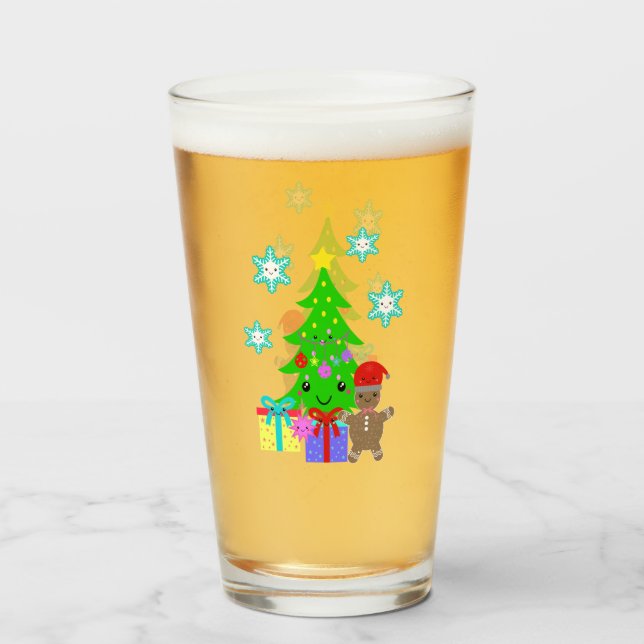 Cute Kawaii Face Christmas Tree Scene, ZSG (Anverso (lleno))