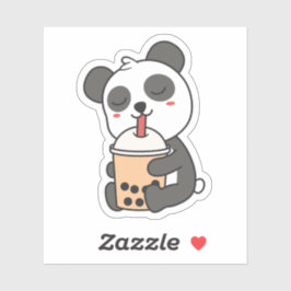Cute Kawaii Funny Panda Boba Pegatina