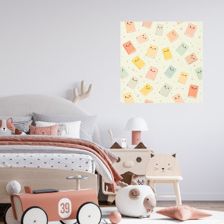 Cute Kawaii Libra Arte Metalizado en la pared