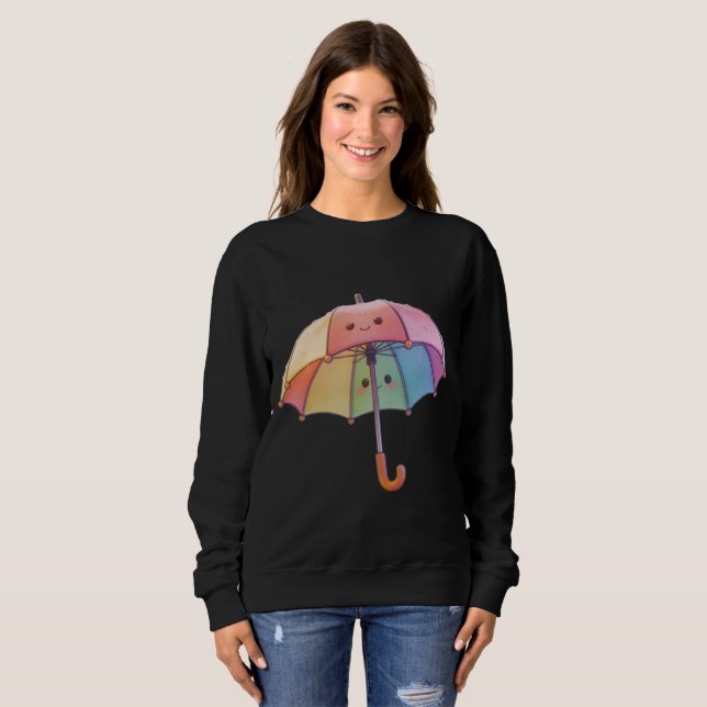 Cute Kawaii Paraguas Sudadera con Capucha para Muj (Anverso completo)