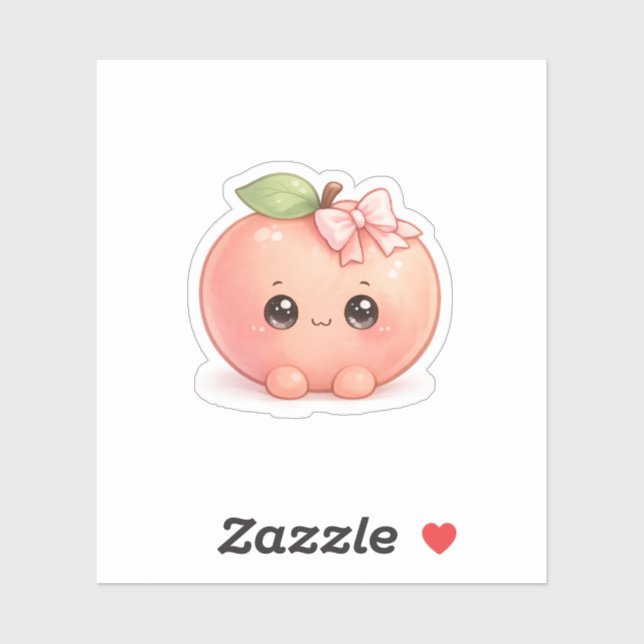 Cute Kawaii Pegatina de Melocotón (Hoja)
