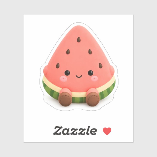 Cute Kawaii Pegatina de Sandía  (Hoja)