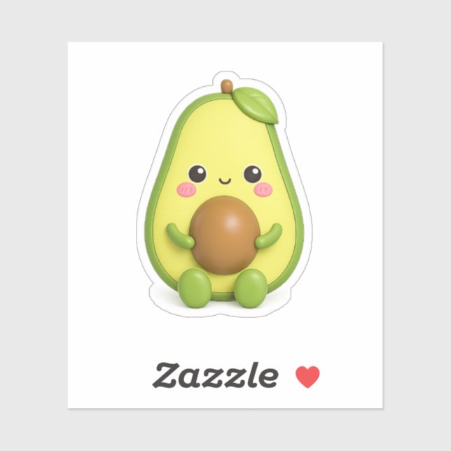 Cute Kawaii Pegatina de Vinilo de Aguacate (Hoja)