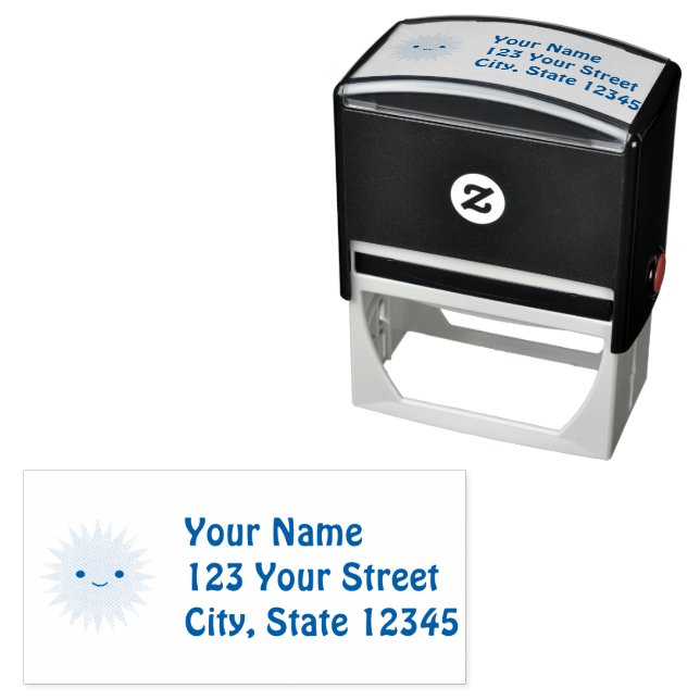 Cute Kawaii Sonriente sello de goma solar (In Situ)