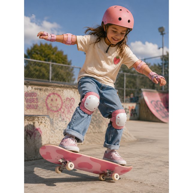 Cute Kawaii Strawberry Cow Pattern Skateboard (Subido por el creador)