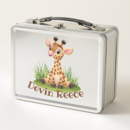 Cute Kids Giraffe Personalizado Lunchbox