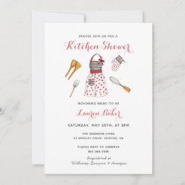 Cute Kitchen Bridal Ducha Invitación