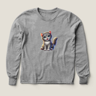 Cute Kitten Kids Long Sleev Shirt