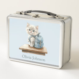 Cute Kitten with Backpack Personalized