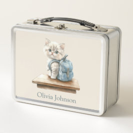 Cute Kitten with Backpack Personalized