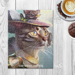 Cute Kittens Sci Viaje Rompecabezas Animal<br><div class="desc">Rompecabezas con dos lindos gatitos en un mundo de fantasía de viajes de ciencia ficción,  con (optativo) tu texto personalizado.</div>