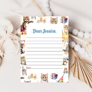 Cute Kitty Cat Time Capsule Note Tarjeta de mensaj
