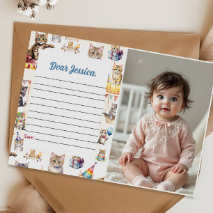 Cute Kitty Cat Time Capsule Note Tarjeta de mensaj