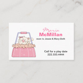 Cute Kitty en una tarjeta de mami