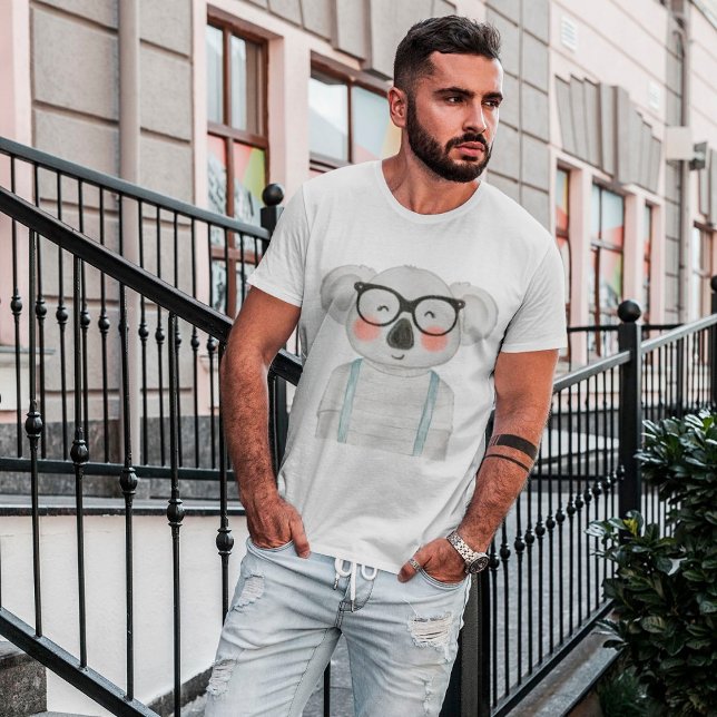 Cute Koala Con Camiseta De Gafas (Subido por el creador)