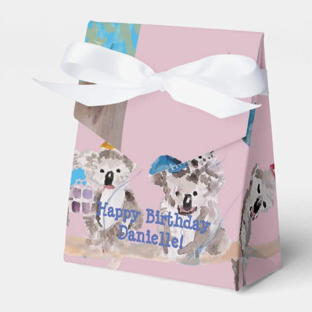 Cute Koala Koalas Chicas Caja de Favor del Pastel  (Front Side)