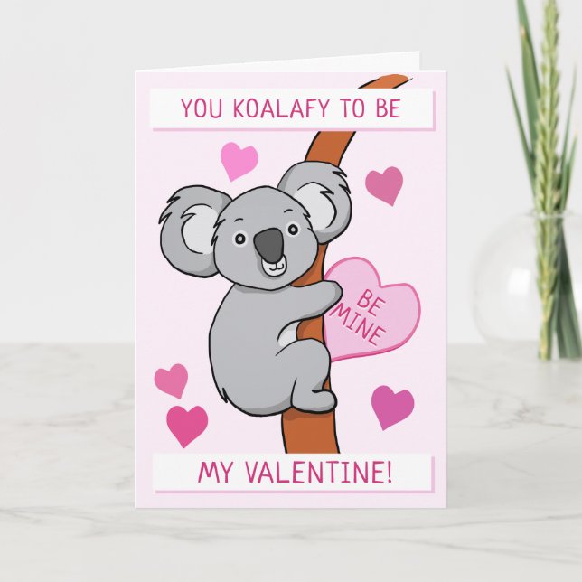 Cute Koala-ty Valentines tarjeta de felicitación r (Anverso)