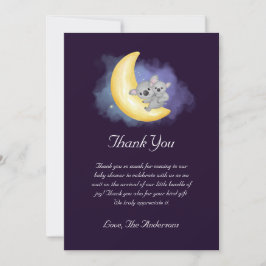 Cute Koalas Tarjeta de agradecimiento de Baby Show