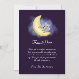 Cute Koalas Tarjeta de agradecimiento de Baby Show