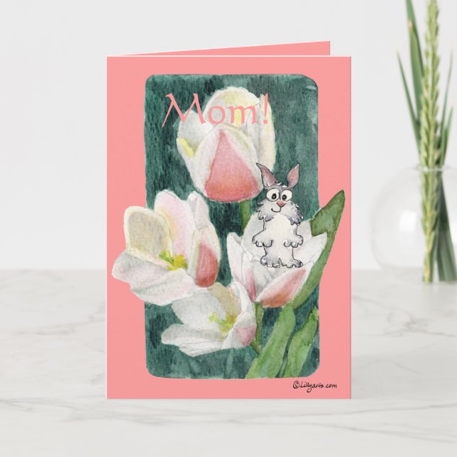 Cute la tarjeta del día de la madre (Anverso)