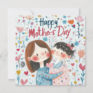 Cute la tarjeta del día de la madre
