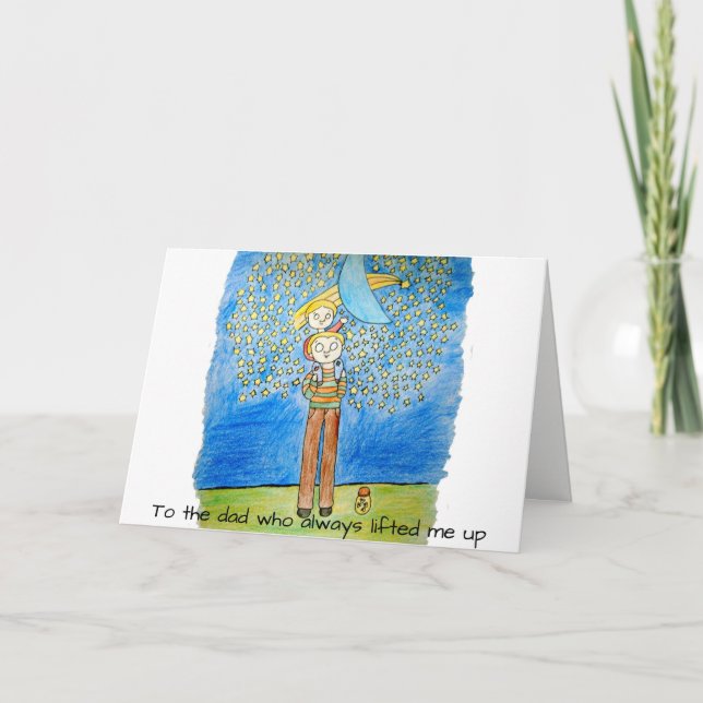 Cute la tarjeta del día del padre (Anverso)