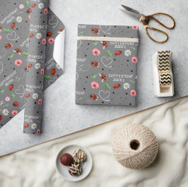 Cute Lady Bugs Regalo Papel de envolver