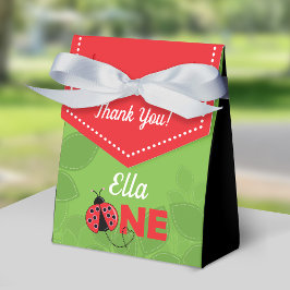 Cute Ladybug Primer Día Caja de Favor del Partido 