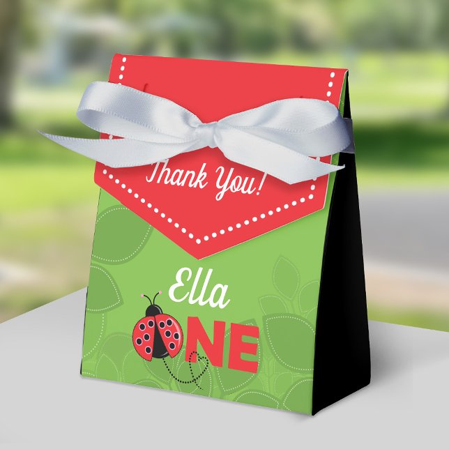 Cute Ladybug Primer Día Caja de Favor del Partido  (Subido por el creador)